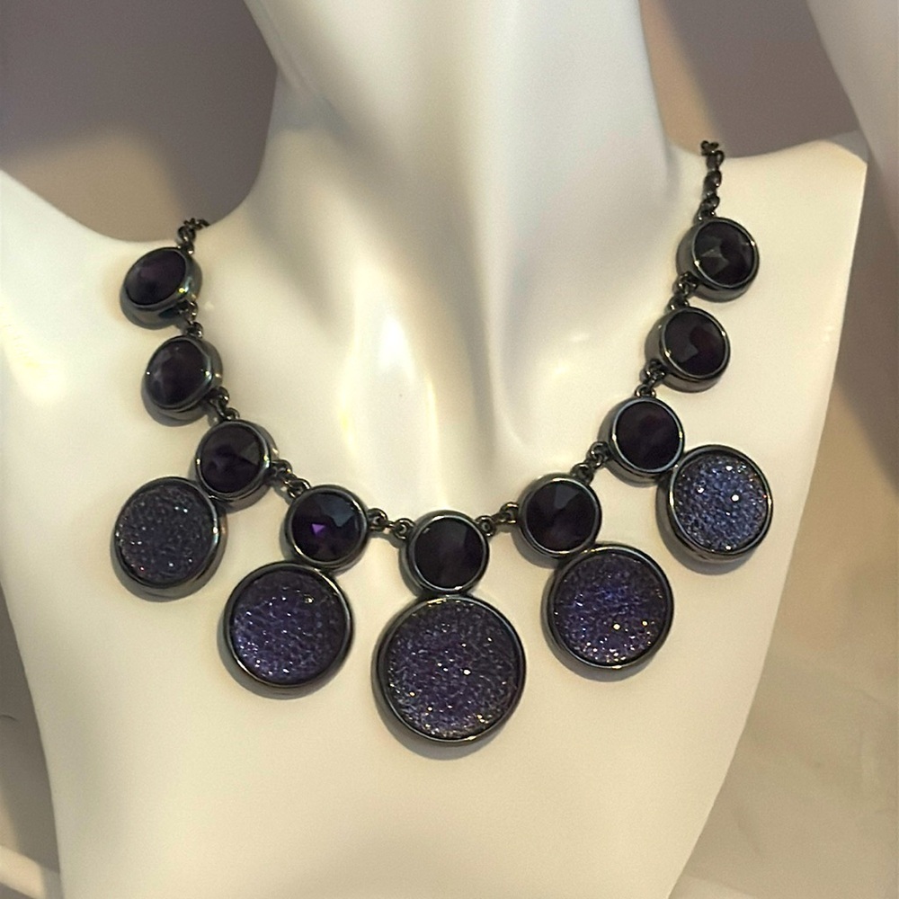 Vintage Purple Statement Necklace